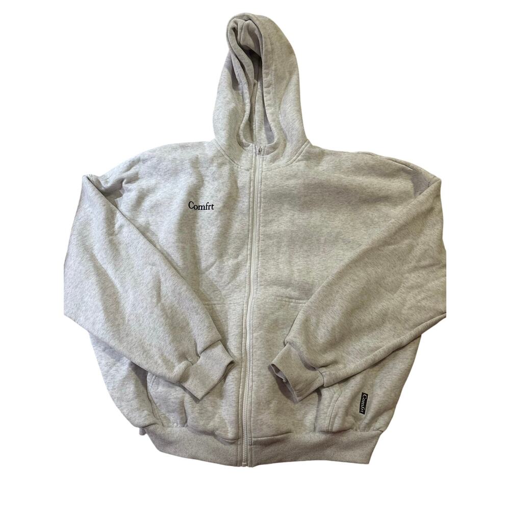 Gray Women's Zip-Up Top - Picture 2 of 7